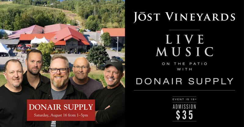 Annual Summer Bash at Jost Vineyards with Loaded Dice! Live Music! Complimentary Wine Tastings! Wine Specials!