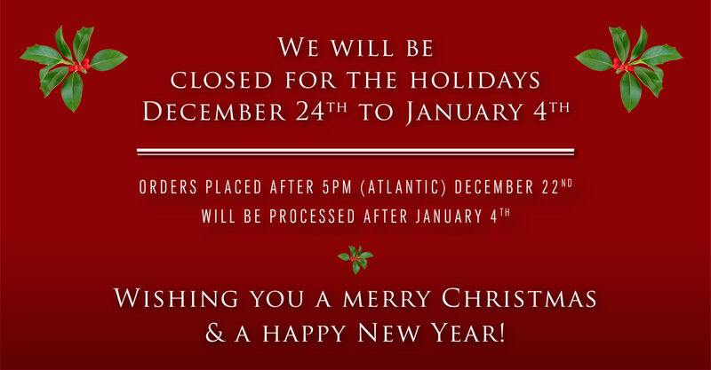 Our winery will be closed for the holidays from December 24th to January 4th
