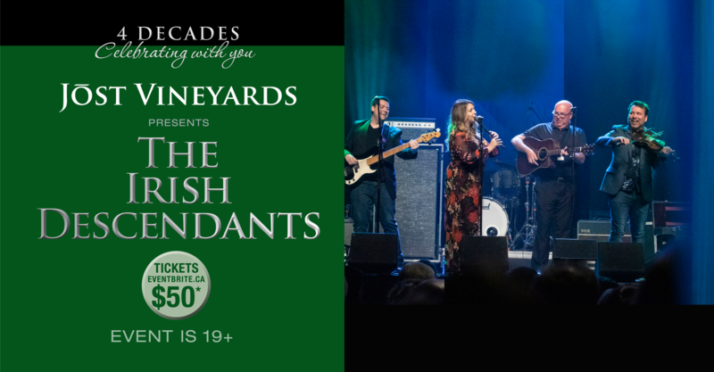Live Music on the Patio with The Irish Descendants. Tickets $50. Event is 19+