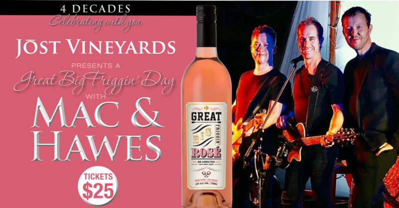 A Great Big Friggin' Day with Mac & Hawes. Tickets $25. Event is 19+