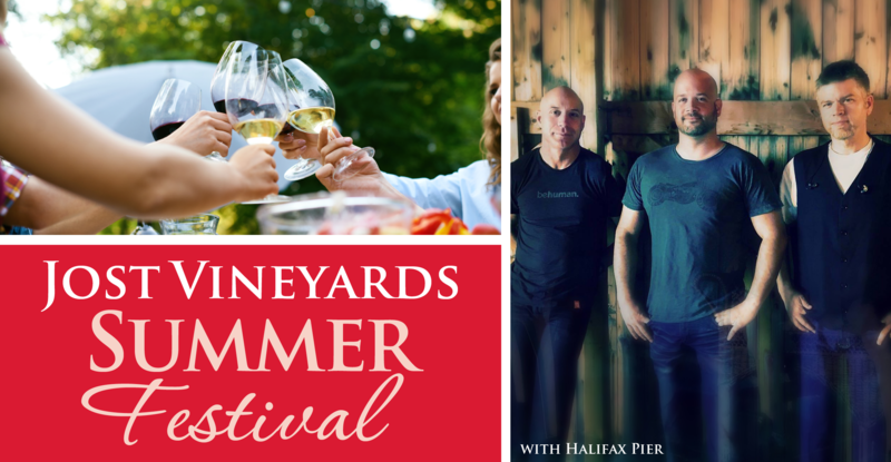 Jost Vineyards Summer Festival, Halifax Pier plays at Jost Vineyards, Jost Vineyards Wine Toast