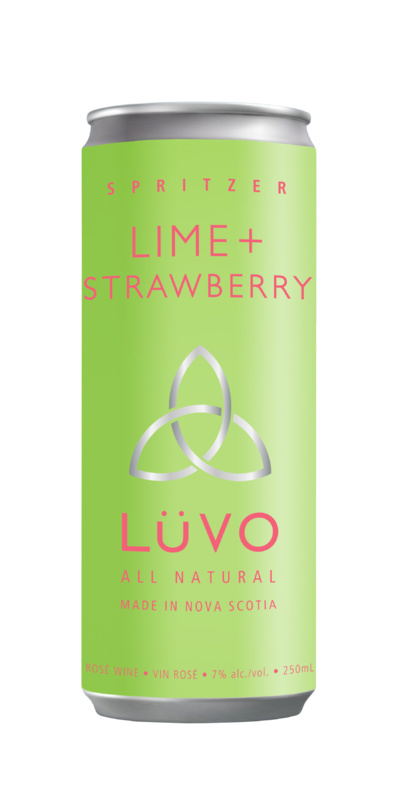 LUVO Lime + Strawberry Wine Spritzer 250ml can